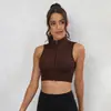Top de Yoga Transfronteiriço Sutiã Esportivo Feminino Sutiã com Zíper Roupa de Fora Top para Corrida Yoga Costas Bonitas Roupa Fitness
