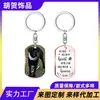 Chaveiro de Aço Inoxidável Colorido Novo Tendência Transfronteiriço Fivela Rotativa Placa de Identificação Moda Pingente DIY