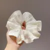 Goma para el Pelo Ultra-Hada de Organza con Adorno de Encaje de Gama Alta para Mujer, Elegante y Único Lazo para Moño