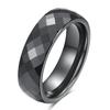 Anillo de cerámica al por mayor de fábrica Corte de moda europea y americana Anillo simple de 6 mm para pareja Anillo comodín blanco y negro de venta caliente