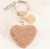 TEMU Gran Venta Llavero de Corazón con Diamantes Completos Colgante para Llave de Coche Etiqueta de Moda Abre Anillo de Llave de Amor