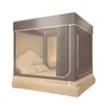 Mosquitero de Cama Sólido Color Clase A para Maternidad e Infancia, Malla Encriptada Hilo de Red, Forma de U, Tres Puertas, Completamente Cerrado, Prueba de Polvo, Superior para Hogar en las Cuatro Estaciones