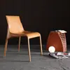 Cadeira de Jantar Minimalista Estilo Italiano Moderna Simples para Apartamento Pequeno Casa Cafeteria Hotel Cadeira Ins Nórdica Designer