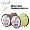 Línea de Pesca de PE, Línea Trenzada Ultra Suave de 4 Hilos 8 Hilos Invisible, Resistente a Mordidas 500m Línea de Pesca Spot Dyneema