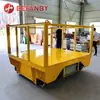 Carro Plataforma com Trilhos Alimentado por Cabo Aéreo para Oficina com Guarda-corpos Adicionados para Transferência de Mercadorias na Oficina
