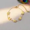 Estilo Coreano Ins Elegante Design de Nicho Lindo Colar Borboleta Fosca Simples e Versátil Aço Titânio Banhado a Ouro Conjunto de Decorações