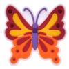 Hebilla de zapato con diseño de mariposa pequeña de color, con diseño de flor, para zapatos, accesorios para bricolaje, joyería de PVC, goma suave, decorativa, con acabado, para zapatos, con anillo de mano