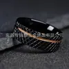 Moda Masculina Europea y Americana Personalizada Transfronteriza Anillo de Acero Inoxidable de 8 mm Chapado en Diamante Negro Regalo de Boda para Hombres Venta al por Mayor