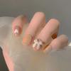 Internet celebridade nova decorações de unhas tamanho flor pequenas contas de ouro Aurora arco semicírculo Pérola misturar e combinar pequenas jóias