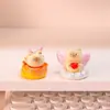 Gato Siamês Desenho Animado Fofo Ornamento de Cura para Mesa de Escritório Mini Figura Fofa Criativa Presente de Feriado