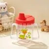 Taza de Agua Mini Linda para Bebé que Aprende a Beber, Taza de Agua con Tapa abatible y Asa, Botella de Agua para Bebé