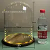 Base de Cristal Luminoso de Color Fuego con Luz, Caja de Exhibición de Flor Eterna y Flores Secas, Cubierta a Prueba de Polvo, Cubierta de Cristal para Figuras