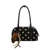 Bolsa de Hombro Retro de Lunares Otoño 2026 para Mujer, Bolsa Almohada de Felpa de Gamuza, Estilo Coreano Ins, Bolso de Hombro Único, Bolso de Nicho para Viajes