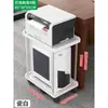 Soporte para Host de Computadora de Escritorio con Ruedas Móviles de Doble Capa, Bandeja Base, Base para Gabinete de Piso y Soporte para Impresora