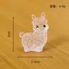 Adornos de Micro Paisaje Alpaca Luminosa Linda Resina para Hogar Escritorio Manualidad DIY Adornos Pequeños Decorativos Gama Alta