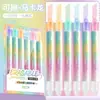 Pacote com 6 Canetas Marca-Texto de Cores Vibrantes, 6 Cores, Ponta Dupla, Marcadores Coloridos para Alunos do Ensino Fundamental, Canetas para Diário, Marcadores de Desenho para Destacar Pontos Chave