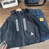 2024 otoño nueva ropa para niños niños con capucha para exteriores viento chaqueta softshell chaqueta al por mayor generación