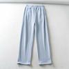 Verano nuevo Moda europea y americana para mujer Color sólido Casual Recto Pantalones Pantalones de chándal Pantalones de barrido K4266