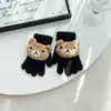 Guantes de Invierno para Niños Niñas Felpa Cinco Dedos para Niños y Niñas Estudiantes de Primaria Escritura Cálidos a Prueba de Frío Dibujos Animados Pueden