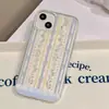 Estojo floral azul doce adequado para iPhone 17 Pro Max, iPhone 17, iPhone 16/15, fosco, de alta qualidade, design simples