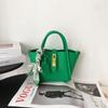 Bolso de Cubo Nicho de Alta Gama Cuero Genuino Bolso de Mujer Nuevo Cuero Vacuno Bolso Cruzado Combinable Bolso de Hombro Portátil para Mujer 8113