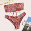2024 Amazon Cross-border Novo Biquíni Estampado Split Maiô Verão Europeu e Americano Sexy Biquíni Feminino