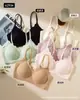 6293 # Sujetador de encaje sin costuras tipo gelatina, push-up, sensación nude, alta elasticidad, sin varillas, almohadilla fija en el pecho, lencería, sujetador