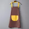 Delantal Impresión Publicitaria Impermeable y a Prueba de Aceite Delantal de Trabajo para Cocina Casera Almacenamiento Conveniente Delantal para Adultos Hombres y Mujeres