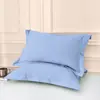 Funda de Almohada de Algodón Lavado de Color Sólido 48X74cm Funda de Almohada de Algodón Puro Clase A Funda de Almohada Amigable con la Piel Producto Único Funda de Almohada para el Hogar Estudiante