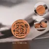 Accesorios de Placa Cuadrada Pequeña Pintada de Madera de Durazno, Pulseras, Accesorios para Manualidades, Colgantes para Pulseras, Accesorios Decorativos, Accesorios Pequeños