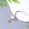Pingente de Gato da Sorte em Cerâmica com Cordão Colorido, Moderno e Versátil, Chaveiro de Celular, Pingente para Bolsa, Pequeno Pingente, Presente para Amigos, Ornamento Requintado