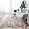 Tapete de pelúcia de pelo longo Amazon transfronteiriço, tapete de chão para sala de estar e quarto, tapete tie-dye, tapete de cabeceira, atacado de fábrica