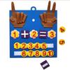 Placa de aprendizado de dedo de feltro transfronteiriça DIY brinquedos educativos de educação infantil expressão facial colagem de cabelo placa de atividades