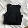 Chaleco Pequeño Estilo Europeo y Americano Transfronterizo para Mujer de Cintura Alta Delgado Camiseta Interior Elástica sin Mangas Cortas Camiseta Base para Mujer Verano