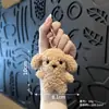 Lindo Cachorro Peludo Rizado de Peluche Colgante Adorable Muñeco Oso Llavero Accesorio para Bolsa Pequeño Regalo Suministro al por Mayor