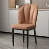 Silla de comedor estilo crema lujo ligero gama alta minimalista moderno estilo diseñador minimalista silla con respaldo para maquillaje en casa