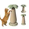 Poste Arranhador Gato Árvore de Coco Madeira Maciça Sisal Paraíso Felino Estrutura de Escalada Brinquedo para Alívio do Tédio Placa Arranhadora para Gatos Resistente ao Desgaste Resistente a Arranhões com Bola Rússia
