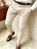 Calça lápis masculina casual de cintura média com estampa digital, modelo slim, lançamento primavera/outono 2025, estilo europeu e americano.