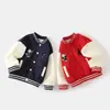 Chaqueta de Béisbol para Niños de Primavera y Otoño, Estilo Coreano, Cardigan Deportivo Elegante para Niños Pequeños, Ropa para Bebés, Comercio Exterior Transfronterizo