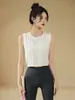 Chaleco de Yoga Transpirable Holgado para Mujer, Top sin Mangas de Secado Rápido con Cuello Redondo, Chaleco para Fitness y Running, Ropa de Entrenamiento