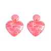 Pendientes de Rafia Trenzados a Mano con Borlas en Forma de Corazón Dulce para el Día de San Valentín Transfronterizos Europeos y Americanos Pendientes con Colgante de Letras de Cuentas