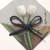 Tela de Mezclilla Azul Dulce y Fresca Coreana Lazo DIY Pasador Pinza para Flequillo Accesorios de Joyería Colgante para Cadena de Teléfono Móvil