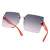 Nuevas Gafas de Sol Avanzadas con Protección Solar Estrella de Cuatro Puntas Uña de Arroz Gafas de Sol sin Montura Resistentes a los Rayos UV Gafas de Sol de Moda