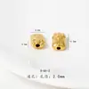 Color Fuerte Mate Retención de Color Oro Arena DIY Amarillo Cuenta de la Fortuna, Cuenta de Transferencia con el Carácter para Bendición, Cuenta Espaciadora para Pulsera y Collar para Mujeres