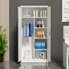 Armario ropero combinado para dormitorio, armario de almacenamiento moderno minimalista, gabinete de acero a juego para uso doméstico