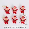 Atacado spot transfronteiriço flocado vermelho Papai Noel cor glitter velho decorações de Natal pingente