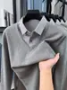Suéter Dos en Uno Estilo Old Money para Hombre, Nuevo Otoño/Invierno Casual de Negocios Cálido Camisa de Punto Pulóver