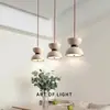 Estilo de música estética bambu-junta mármore natural lustre de sala de jantar, mesa de jantar, balcão de bar, sala de chá Zen, escritório, luminária longa de escritório