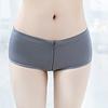 Ropa interior sexy de seda de hielo para mujer, pantalones tipo bóxer con cremallera en la entrepierna de conejo, calzones sexys, venta directa de fábrica, envío por dropshipping