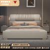 Cama de couro luxuosa estilo italiano, quarto principal, 1,8 m, cama de casal, bolsa macia, novo estilo, gaveta de pressão de ar doméstica, armazenamento, cama grande